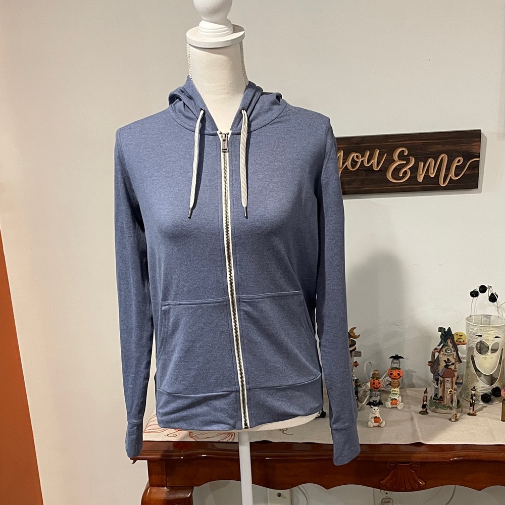 Vuori Blue Zip-Up Hoodie